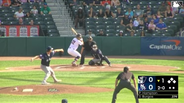 Jorge Burgos singles on a line drive to right fielder Jackson Castillo. Victor Arias scores. Aaron Parker to 3rd.