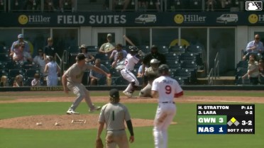 Luis Lara singles on a ground ball to right fielder Ben Gamel. Cooper Pratt scores.