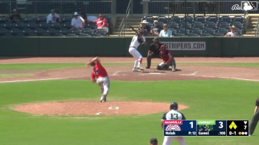 Ben Gamel grounds into a force out, second baseman Freddy Zamora to shortstop Cooper Pratt. Rowdy Tellez scores. Jair Camargo to 3rd. Brett Wisely out at 2nd. Ben Gamel to 1st.
