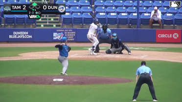 Ismael Munguia out on a sacrifice fly to center fielder Isael Arias. JoJo Parker scores.