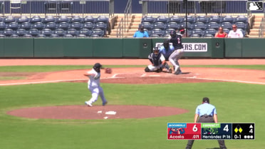 Daysbel Hernández In play, run(s) to Maximo Acosta