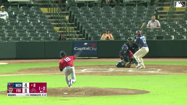 Max Wagner homers (17) on a line drive to left center field.