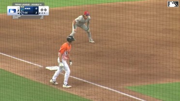 Pascanel Ferreras out on a sacrifice fly to center fielder Carson Roccaforte. Lucas Spence scores. Will Bush to 3rd.