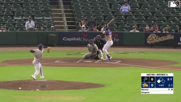 Will Simpson singles on a ground ball to center fielder Colby Shade. Mac Horvath scores.