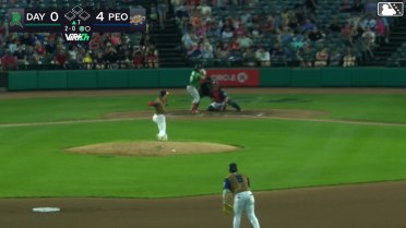 Peyton Stovall singles on a line drive to right fielder José Suárez.