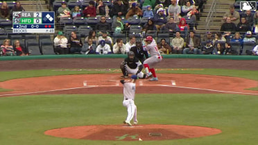 Aroon Escobar singles on a sharp line drive to center fielder GJ Hill. Nikau Pouaka-Grego scores. Bryan Rincon to 3rd.