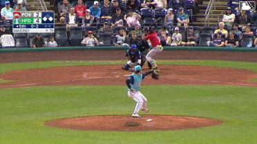 Miguel Bleis singles on a line drive to left fielder Mike Antico. Johanfran Garcia scores. Jack Winnay to 3rd.