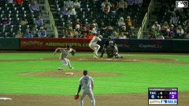 Roc Riggio homers (3) on a fly ball to right field.
