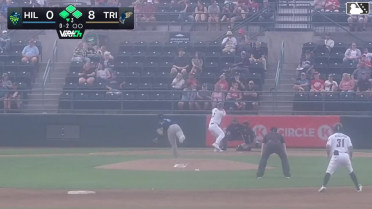 Jorge Ruiz out on a sacrifice fly to center fielder Slade Caldwell. Peter Burns scores.