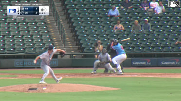 Garret Guillemette out on a sacrifice fly to left fielder Albert Fabian. Jax Biggers scores.
