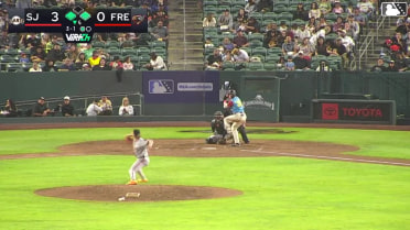 Kyle Fossum out on a sacrifice fly to right fielder Broedy Poppell. Tanner Thach scores.