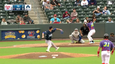 Poncho Ruiz singles on a ground ball to left fielder Chris Newell. Billy Amick scores. Andrew Cossetti to 3rd. Caleb Roberts to 2nd.