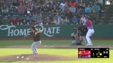 Cameron Decker homers (3) on a fly ball to left center field. Emil Morales scores.