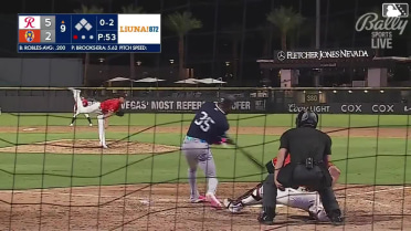 Victor Robles doubles to left field