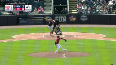 Bligh Madris singles on a line drive to center fielder Ben Malgeri. Nelson Velázquez scores.