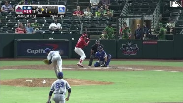 Trey Paige homers (1) on a fly ball to center field. Noah Mendlinger scores.