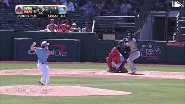 José Azocar homers (1) on a fly ball to left center field.