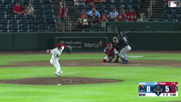 Jake Rucker homers (5) on a fly ball to left center field.