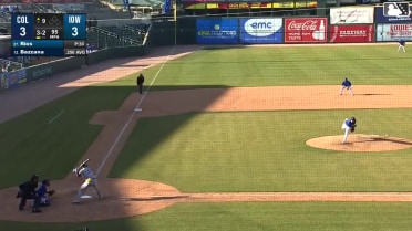 Travis Bazzana triples (1) on a fly ball to left fielder Justin Dean.