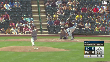 Jake Cunningham homers (14) on a fly ball to right field.
