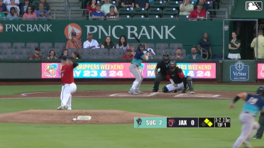 Jax Biggers singles on a line drive to center fielder Daniel Johnson. César Salazar scores. Riley Unroe to 3rd.