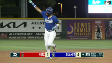 Emil Morales' fifth Single-A homer