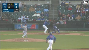BJ Murray singles on a line drive to center fielder John Rave. Pedro Ramírez scores.