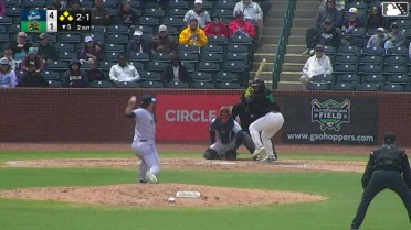 Axiel Plaz hits a grand slam (2) to right center field. Shalin Polanco scores. Matt King scores. Wyatt Sanford scores.