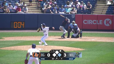 Émilien Pitre called out on strikes and Ryan McCoy caught stealing 2nd, catcher Matt Suggs to shortstop Ronny Cruz to catcher Matt Suggs.