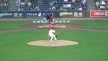 Jonatan Clase homers (3) on a fly ball to right center field.