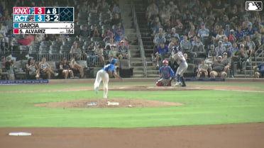 Carter Trice homers (12) on a fly ball to left field.