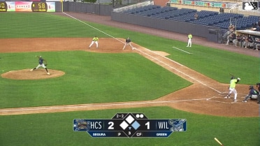 Elijah Green homers (3) on a fly ball to center field. Ethan Petry scores.