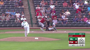 Charles Davalan strikes out swinging.