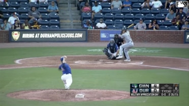 Luke Williams homers (5) on a fly ball to left center field.