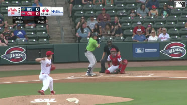 Rafe Perich doubles (1) on a fly ball to right fielder Justin Gonzales. Malcolm Moore scores. Yeison Morrobel scores.