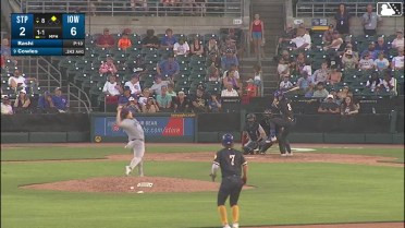 Ben Cowles homers (5) on a fly ball to left center field. James Triantos scores.