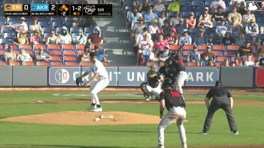 E.J. Exposito grounds into a double play, shortstop Jose Devers to second baseman Alex Mooney to first baseman Maick Collado. Max Burt out at 2nd. E.J. Exposito out at 1st.