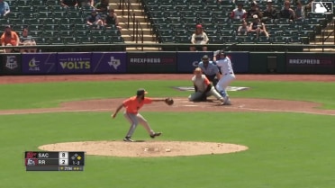 Jonah Bride singles on a soft ground ball to shortstop Osleivis Basabe. Cameron Cauley to 3rd.