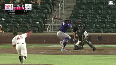 Adael Amador homers (7) on a line drive to right field.