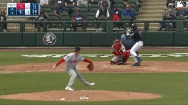 Marco Luciano singles on a sharp line drive to left fielder Max Ferguson. Jackson Castillo scores. Marco Luciano out at 2nd on the throw, left fielder Max Ferguson to second baseman Marvin Alcantara.