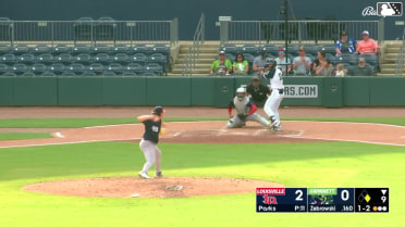 Tristin English homers (1) on a fly ball to left field. Aaron Schunk scores.