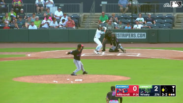 Brett Wisely singles on a line drive to left fielder Matthew Etzel. Carlos Santana scores.
