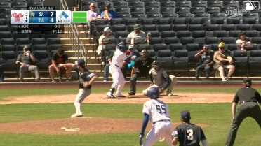 Zyhir Hope singles on a line drive to center fielder Braedon Karpathios, deflected by second baseman Ryan Jackson. Josue De Paula scores. Kyle Nevin to 3rd.