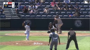 Mac Guscette grounds into a double play, third baseman Roderick Arias to second baseman Enmanuel Tejeda to first baseman Kyle West. Dallas Macias out at 2nd. Mac Guscette out at 1st.