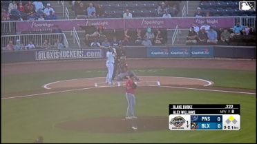 Blake Burke singles on a line drive to left fielder Emaarion Boyd. Jesús Made scores. Blake Burke to 2nd.