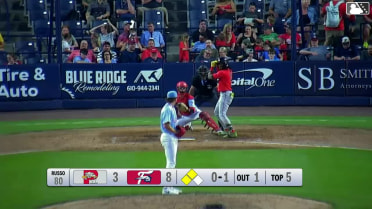 Miguel Bleis doubles (6) on a sharp line drive to left fielder Cade Fergus. Ronald Rosario scores. Nelly Taylor scores.