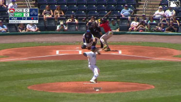 Miguel Bleis homers (8) on a fly ball to left center field.