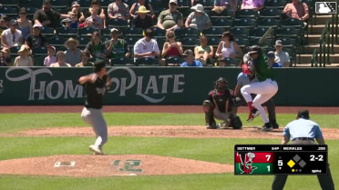 Emil Morales singles on a ground ball to right fielder Nate Nankil. Charles Davalan scores.