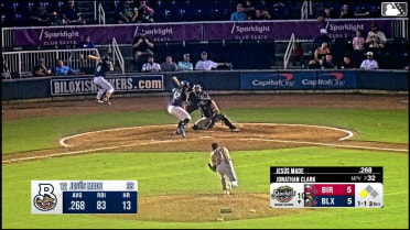 Jesús Made singles on a sharp line drive to left fielder Jordan Sprinkle. Mark Coley II scores.