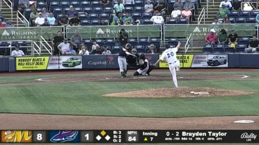 Brayden Taylor slugs a two-run homer 